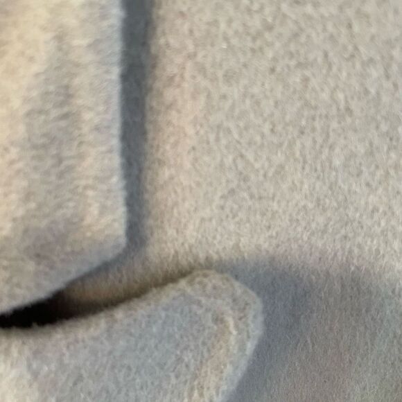 Gentle Herd Coat Womens L Cool Taupe Double Breasted Slim Fit Wide Collar Wool - Picture 7 of 8